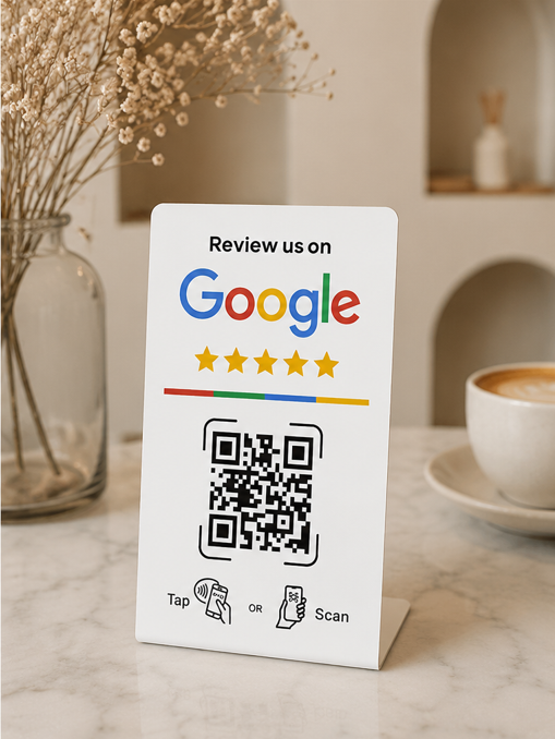 Opiniowo Smart Stand – Stojak NFC + QR do opinii Google