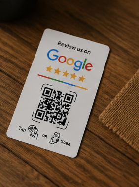 Opiniowo – Wizytówka NFC + QR do opinii Google