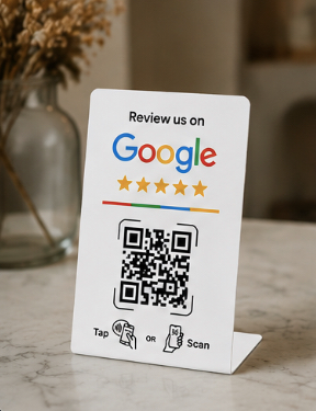 Opiniowo Smart Stand – Stojak NFC + QR do opinii Google