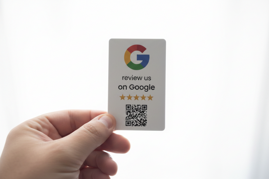 Opiniowo – Wizytówka NFC + QR do opinii Google