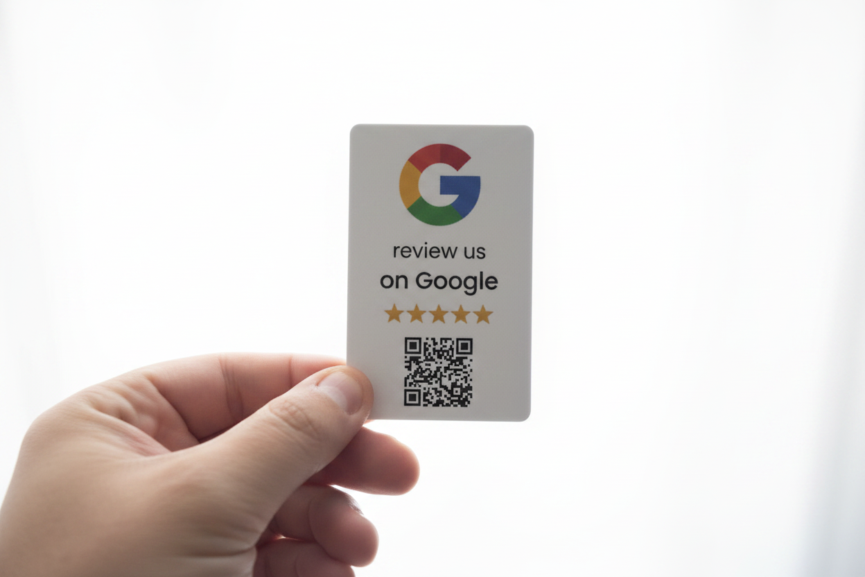 Opiniowo – Wizytówka NFC + QR do opinii Google